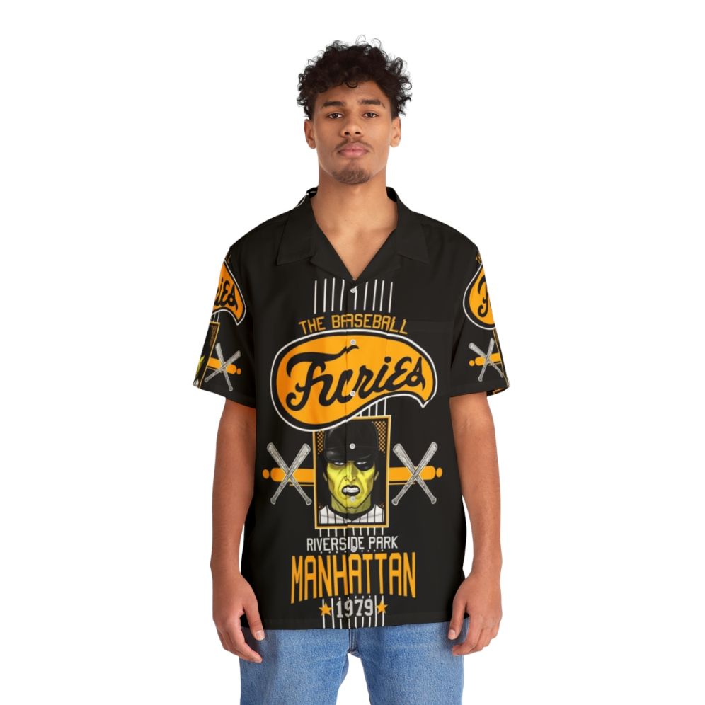 Retro Baseball Furies Hawaiian Shirt from The Warriors Movie - People Front