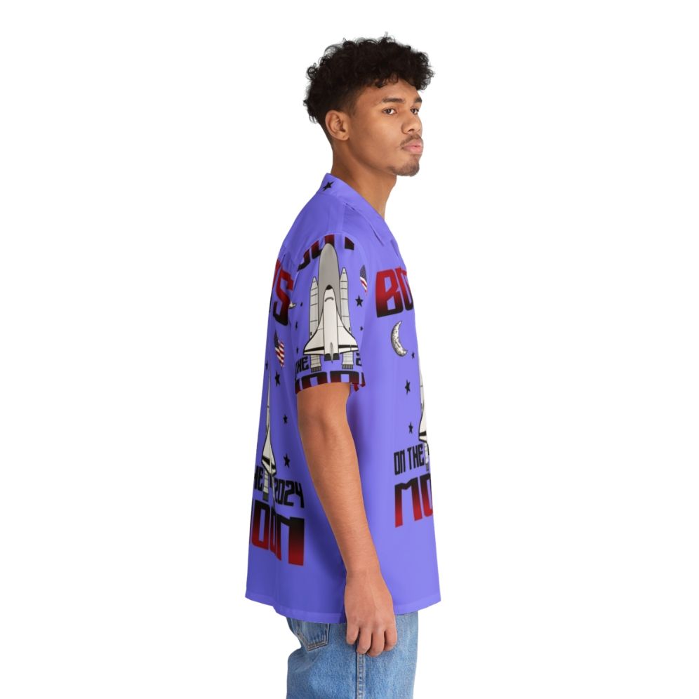 Boots on the Moon 2024 Space-Themed Hawaiian Shirt - People Pight