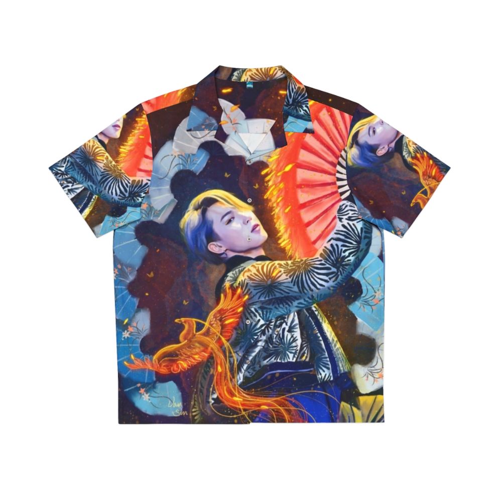 BTS Jimin Golden Phoenix Hawaiian Shirt