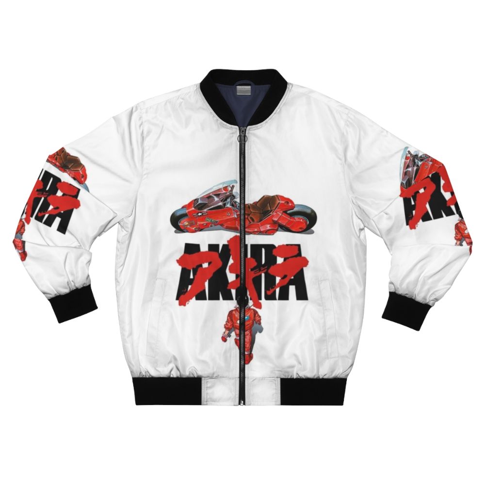 Akira anime Japan retro bomber jacket with cyberpunk and manga inspired design