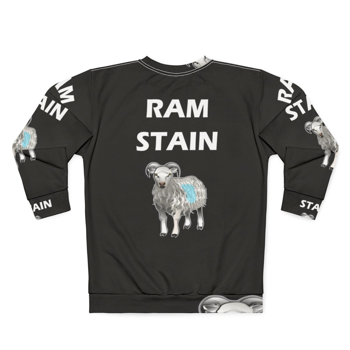 Ram Stain Funny Heavy Metal Sweatshirt - Back