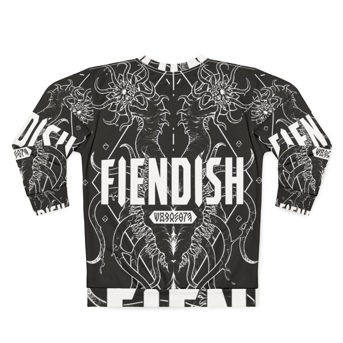 Fiendish Monster Horror Goth Sweatshirt - Back