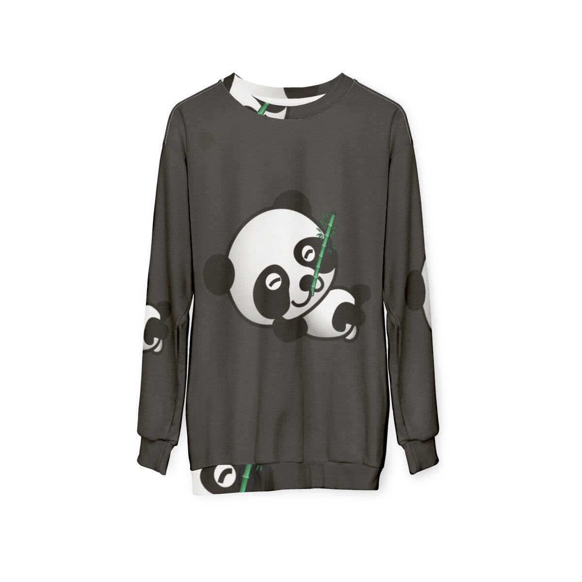 Panda Sweatshirt with Colorful and Abstract Animal Art Design - hanging