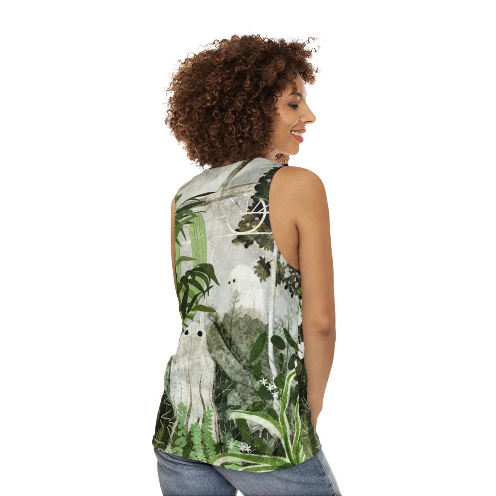 Haunted greenhouse unisex tank top - women back