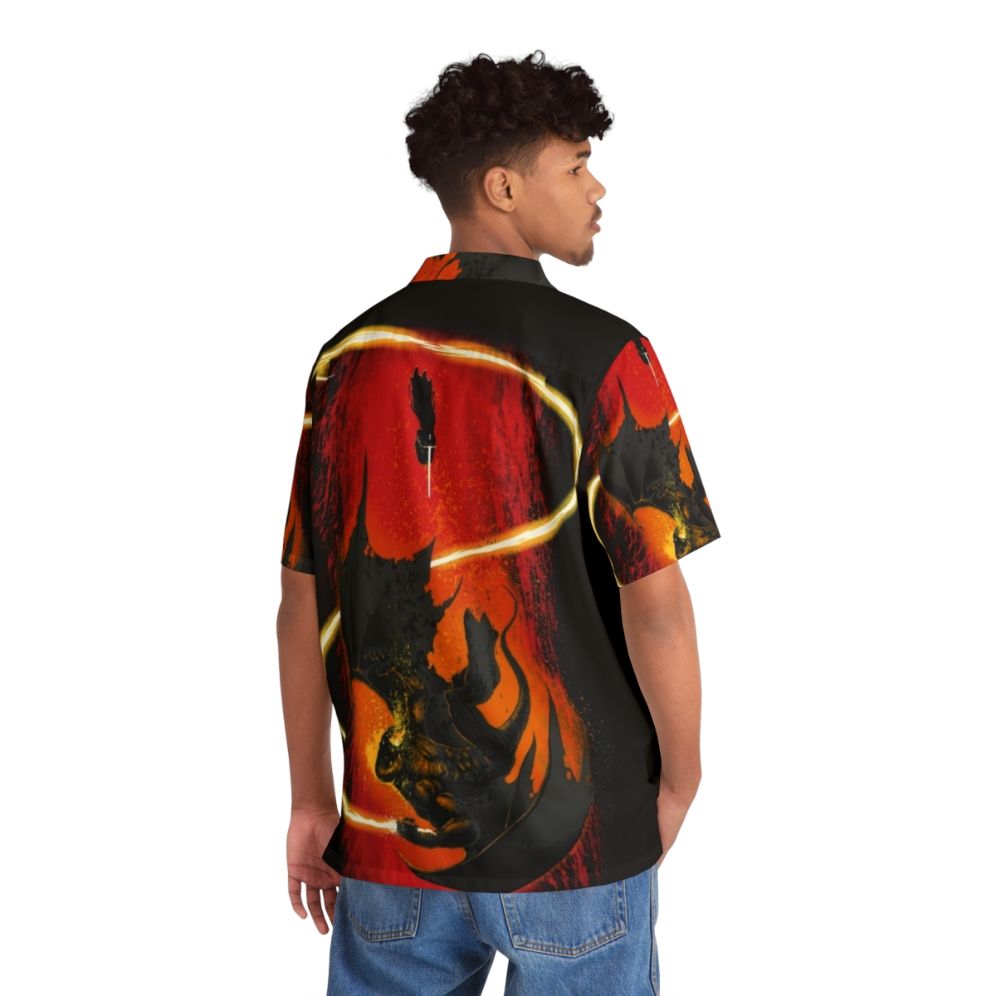 Wizard and demon themed Hawaiian shirt - People Back