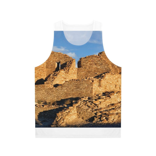 Anasazi Masonry Unisex Tank Top with Chaco Canyon Prehistoric Design