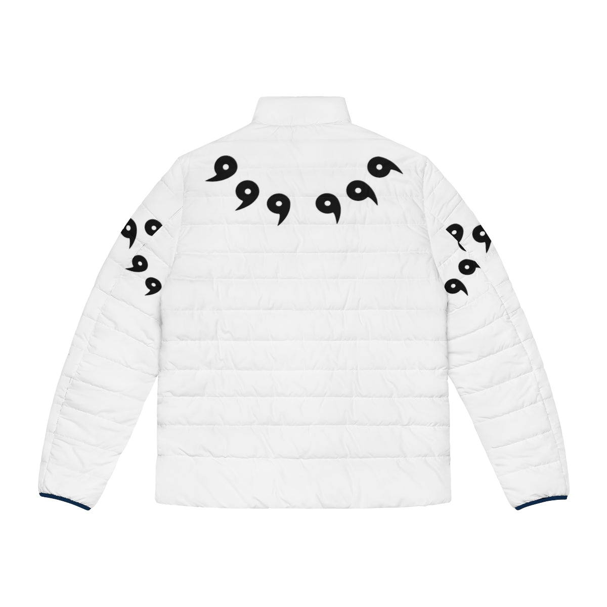 Anime Tomoe puffer jacket featuring the Sage of the Six Paths design - Back