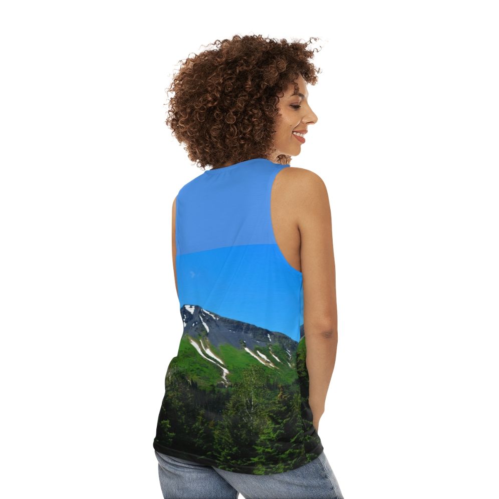 Mount Marathon Alaska Unisex Tank Top for Outdoor Adventure - women back