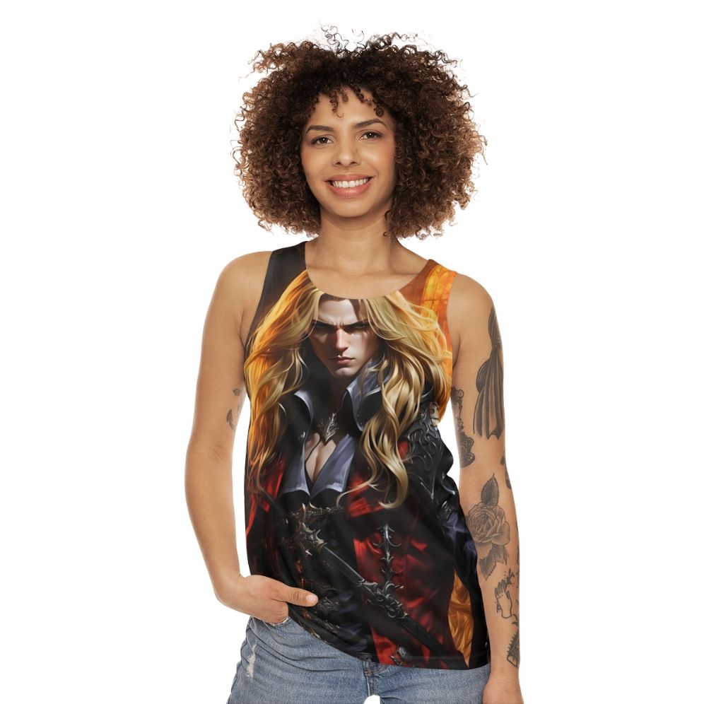 Alucard the Vampire Warrior Castlevania Unisex Tank Top - women