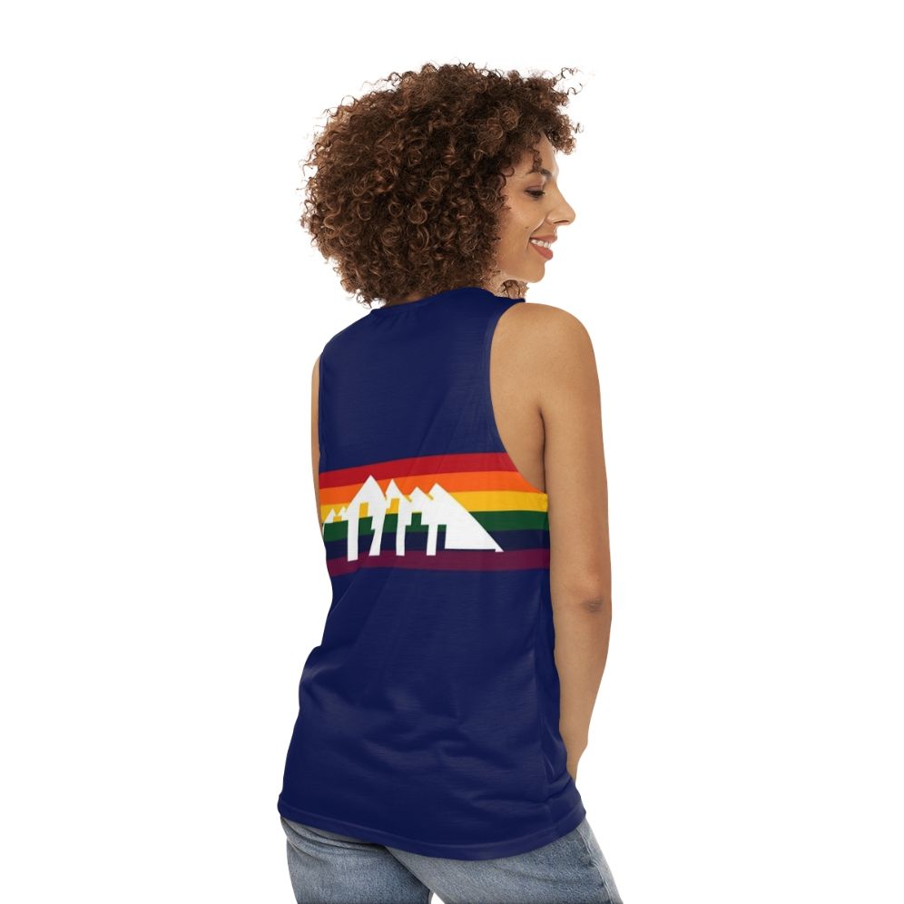 Denver Basketball Unisex Tank Top - women back