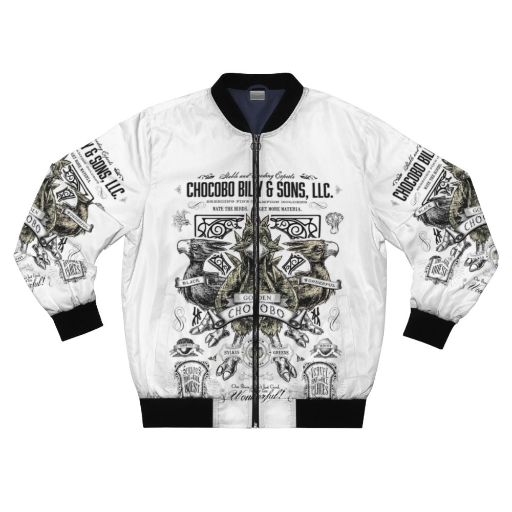 Vintage Final Fantasy VII Chocobo-themed bomber jacket