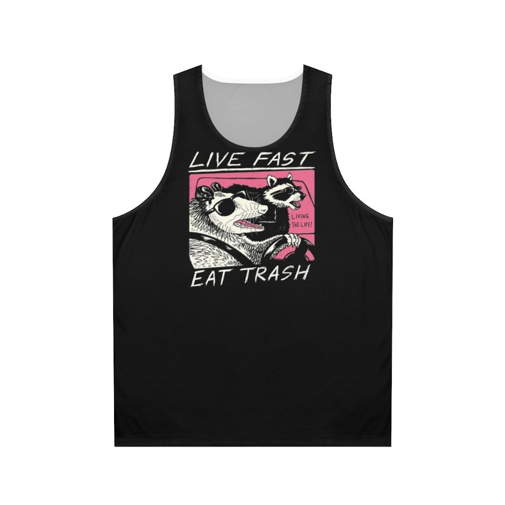 Live Fast Eat Trash Unisex Retro Tank Top