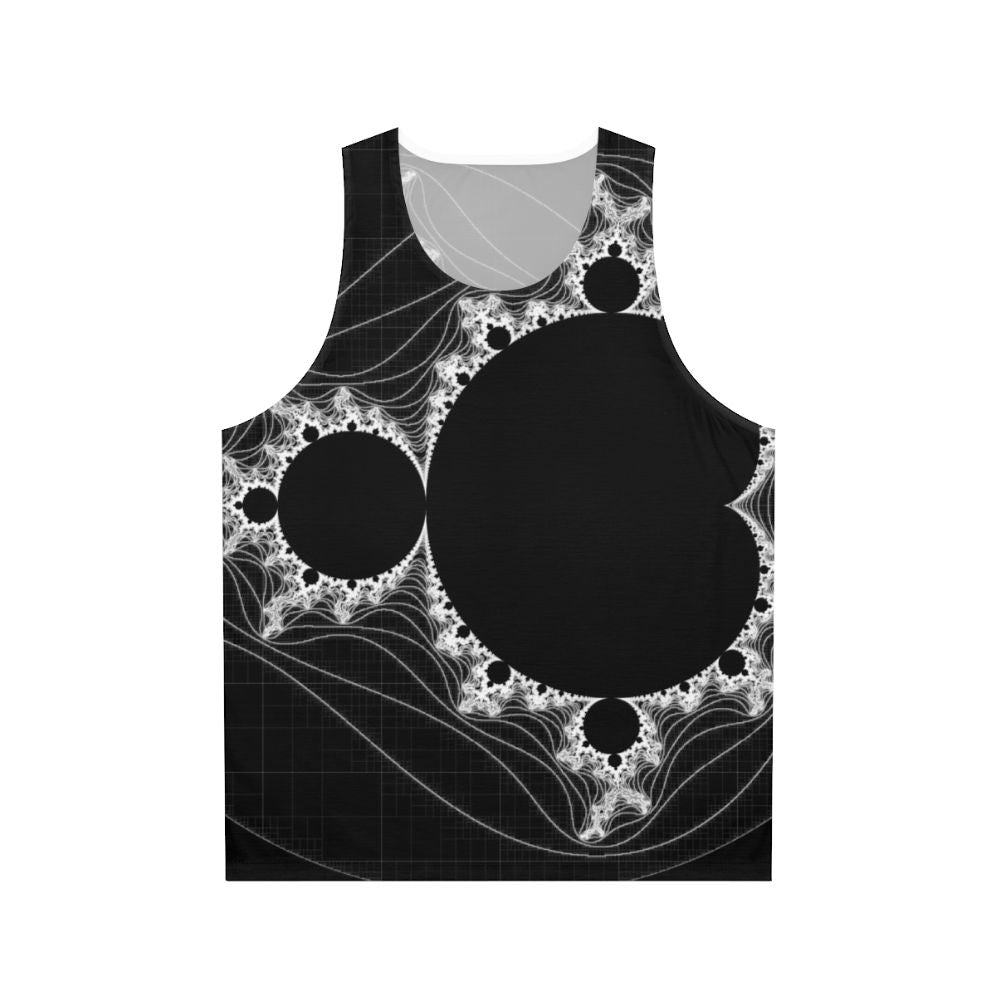 Mandelbrot fractal monochrome unisex tank top