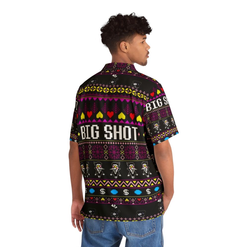 Spamton's Big Shot Kromer Krismas Hawaiian Shirt - Deltarune & Undertale - People Back