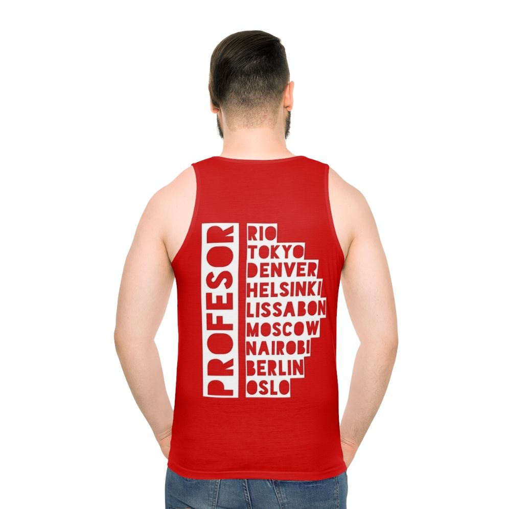 Money Heist Professor's Bella Ciao Unisex Tank Top - men back