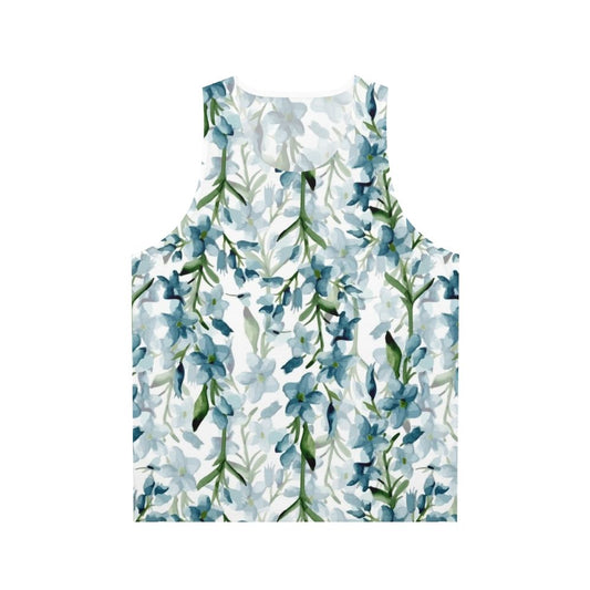 Blue Branches Watercolor Floral Unisex Tank Top