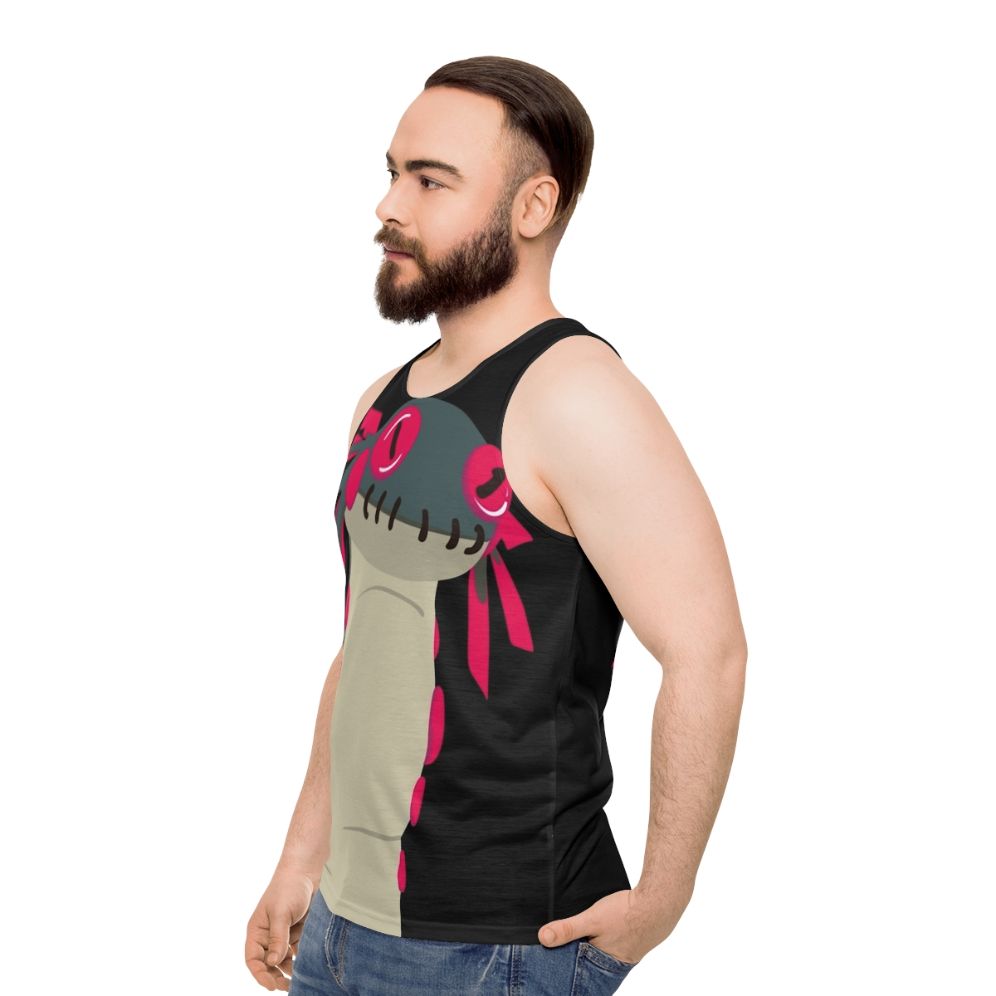 Monster Hunter World Wiggle Worm Unisex Tank Top - men side