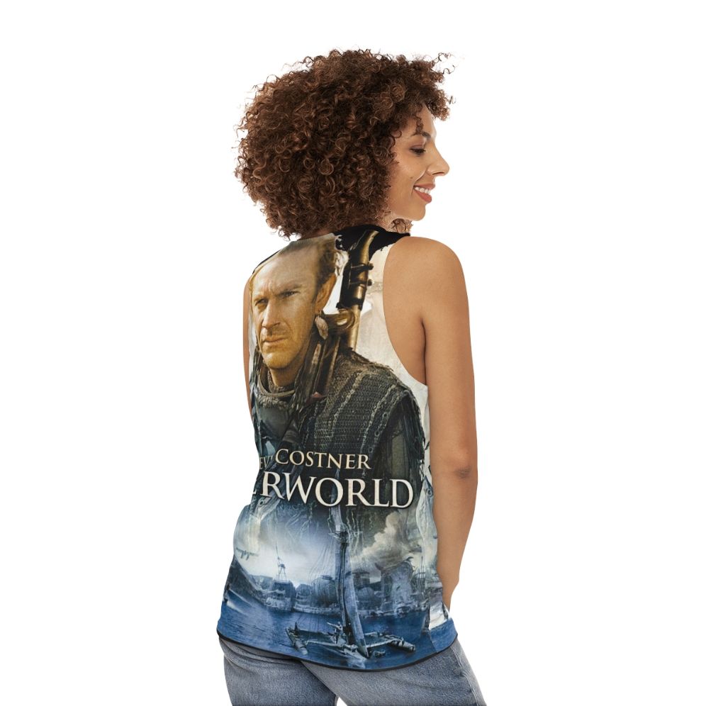 Vintage horror movie themed unisex tank top - women back