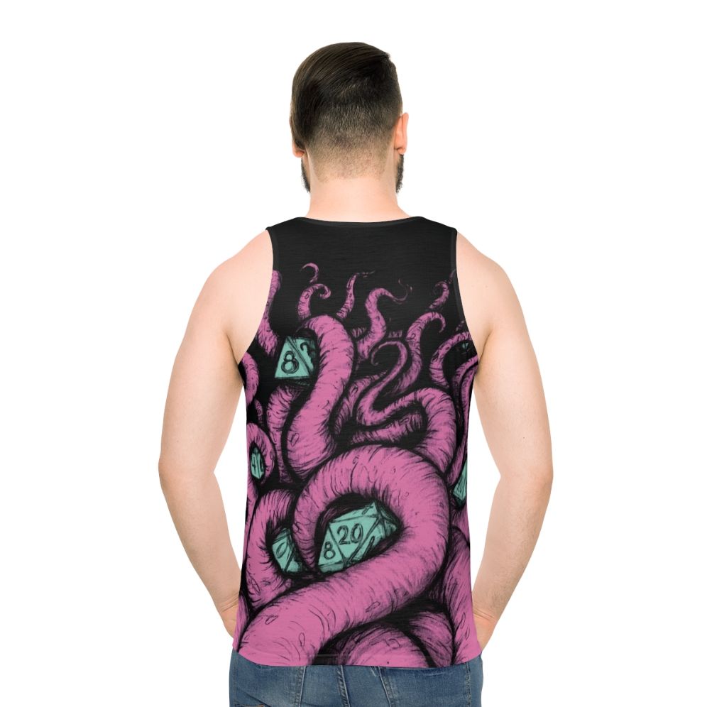 Wife of Cthulhu Unisex DnD Tabletop Gaming Tank Top - men back