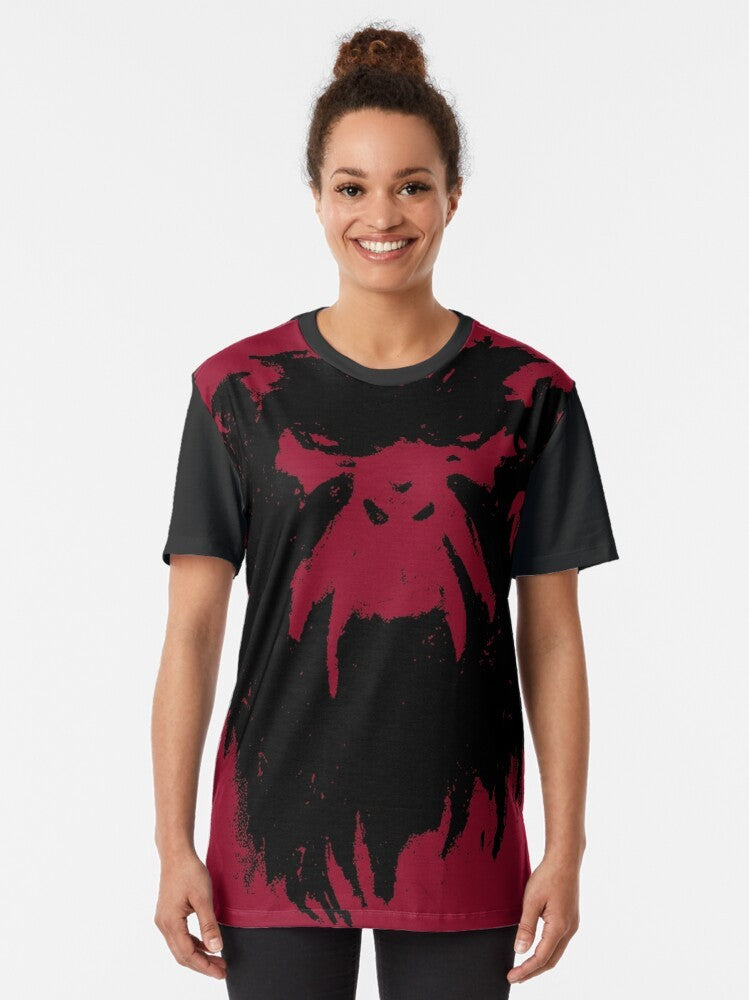 12 Monkeys movie graphic t-shirt featuring the iconic wall drawing design by Terry Gilliam - Women