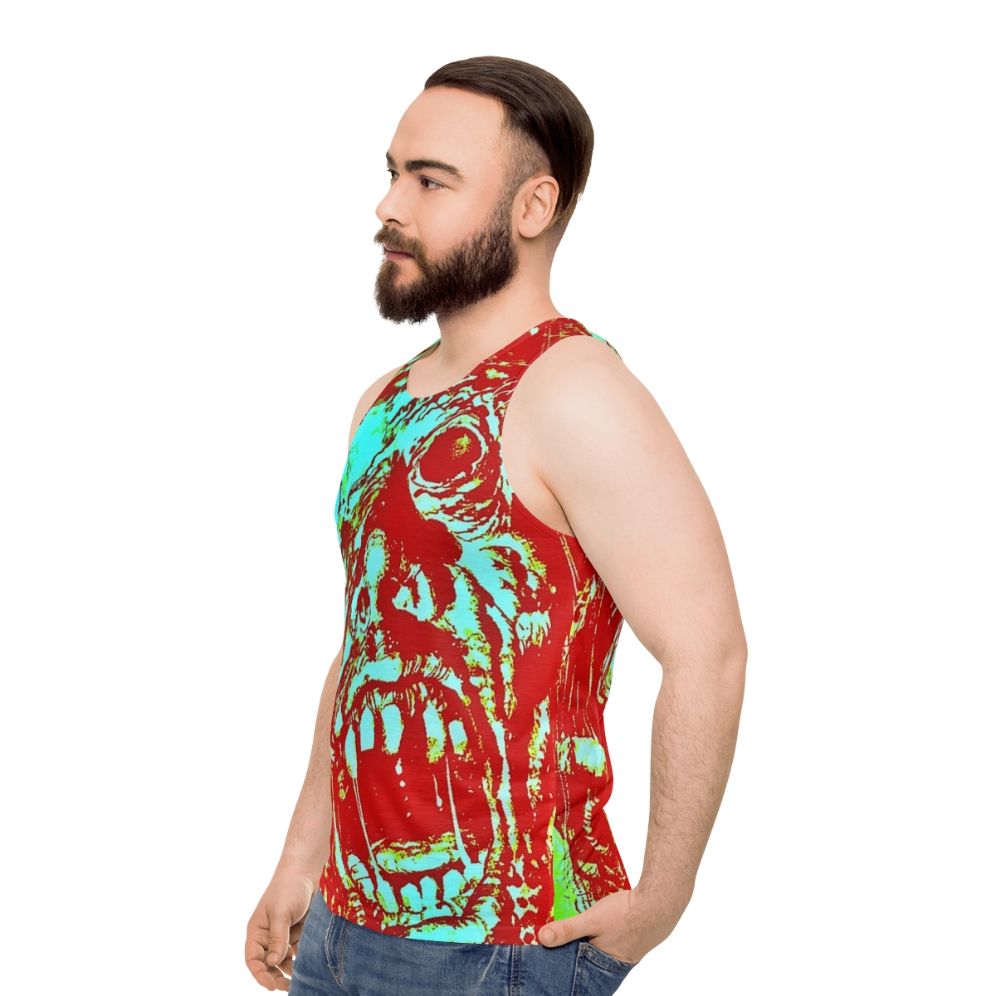 Vintage horror movie unisex tank top - men side