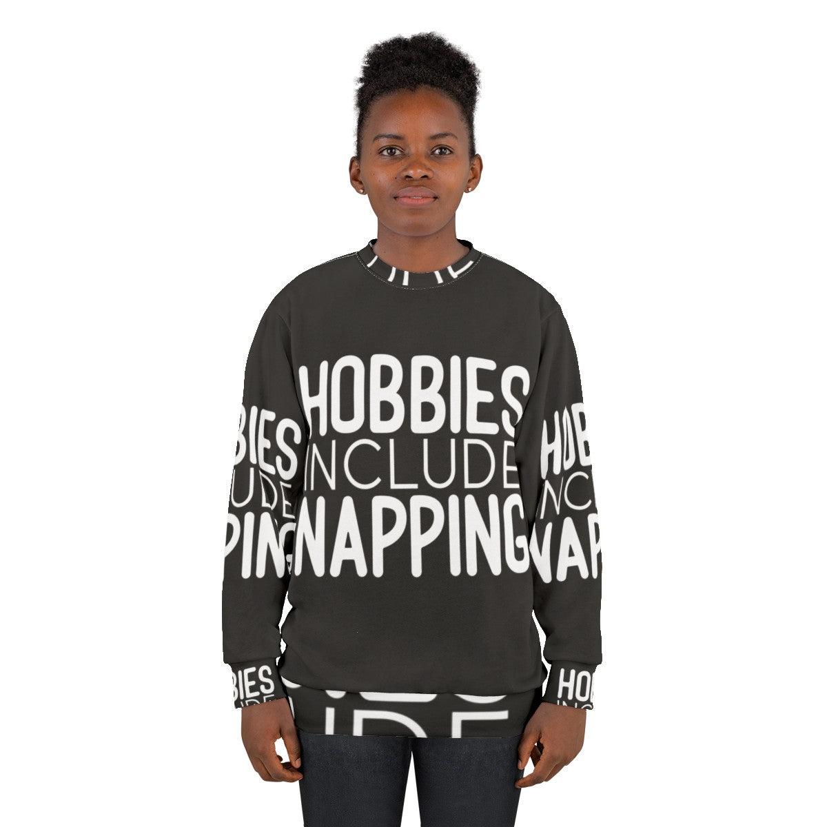 "Hobbies Include Napping Sweatshirt - Cozy and Comfortable Sleep Apparel" - women