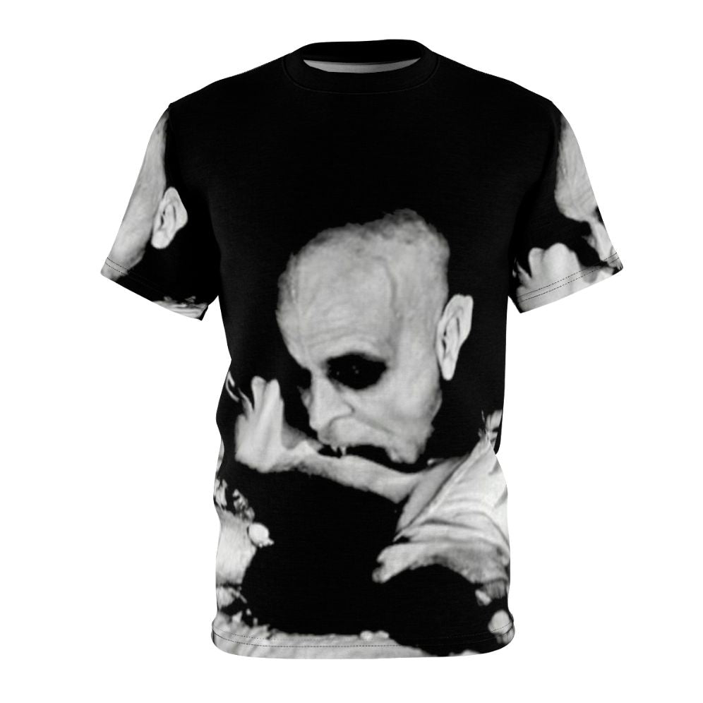 Vintage-style t-shirt featuring Nosferatu, the iconic silent horror film monster