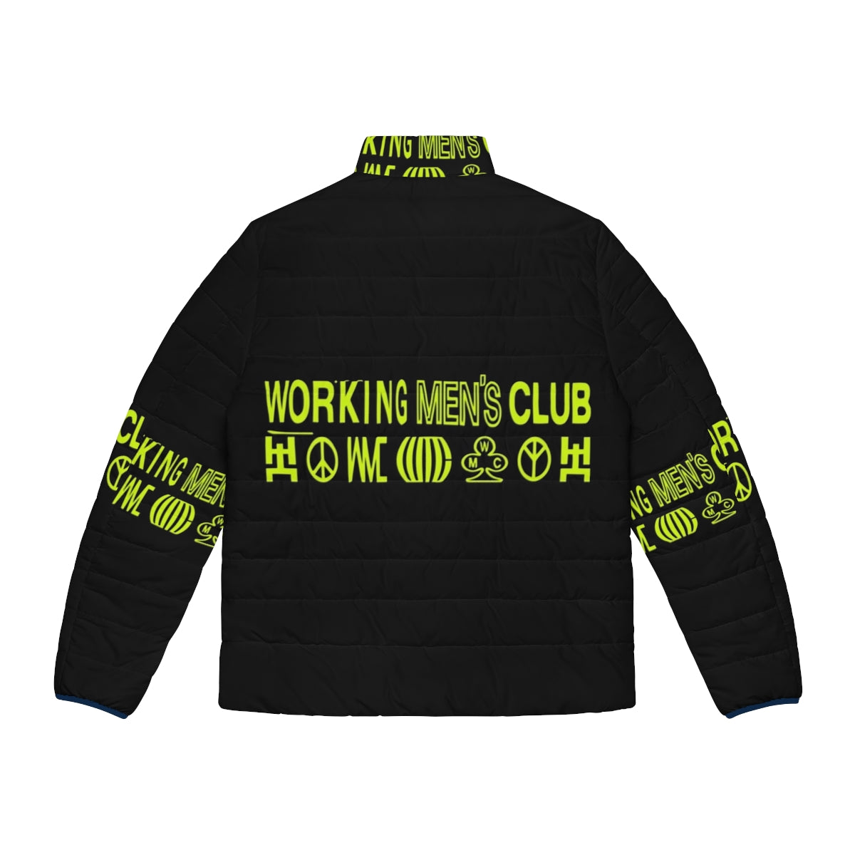 Indie Music Working Men's Club Puffer Jacket in a stylish and comfortable design - Back