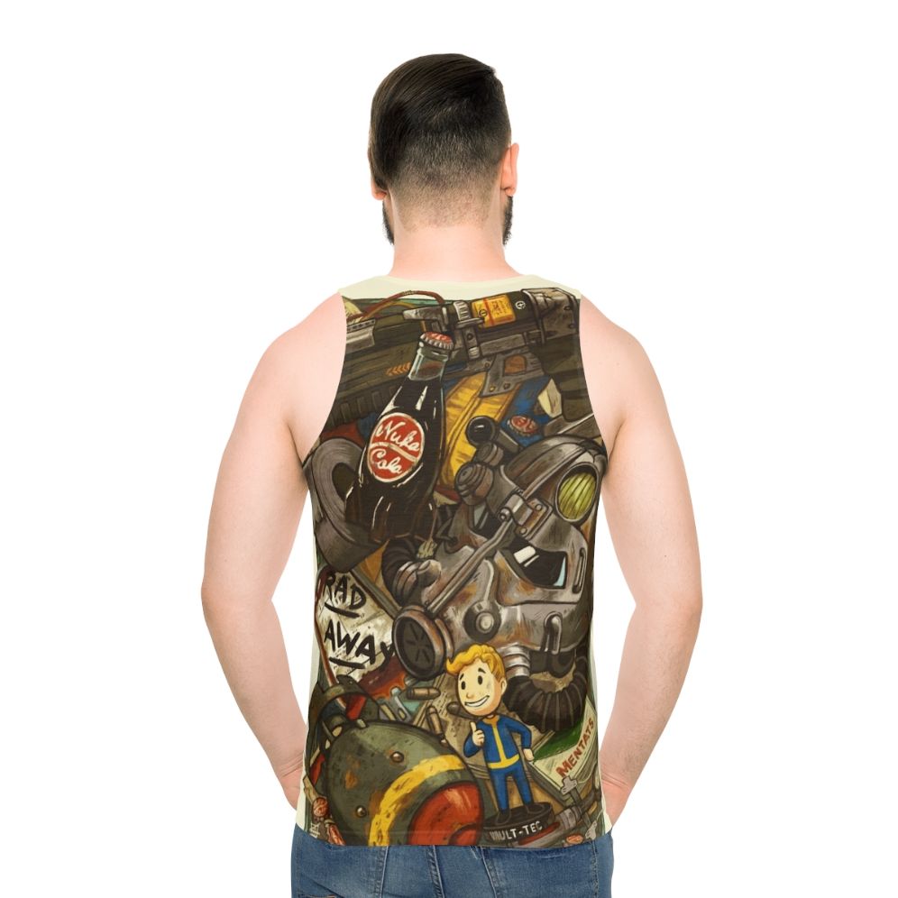 Fallout Wasteland Cache Unisex Tank Top - men back