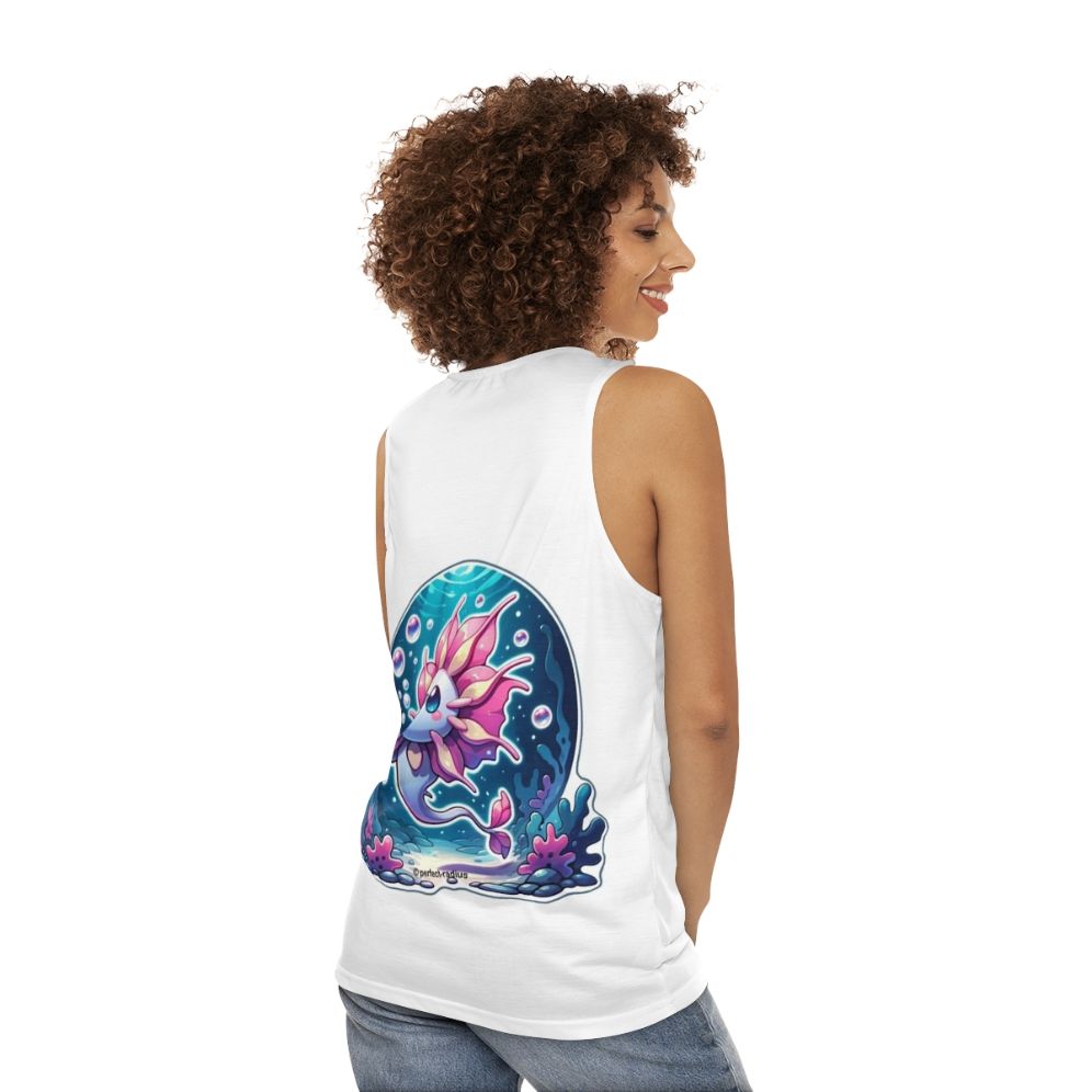 Whimsical fantasy petal fish tank top - women back