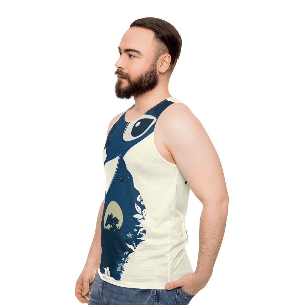 Lilo and Stitch unisex tank top with Hawaiian design - men side