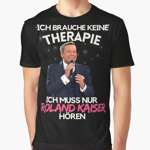 Roland Kaiser, a popular German schlager singer, featured on a graphic t-shirt