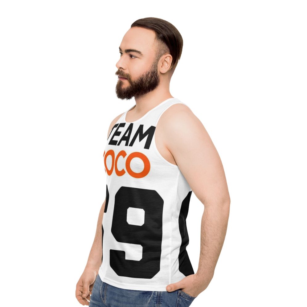 Team Coco unisex football jersey style tank top - men side