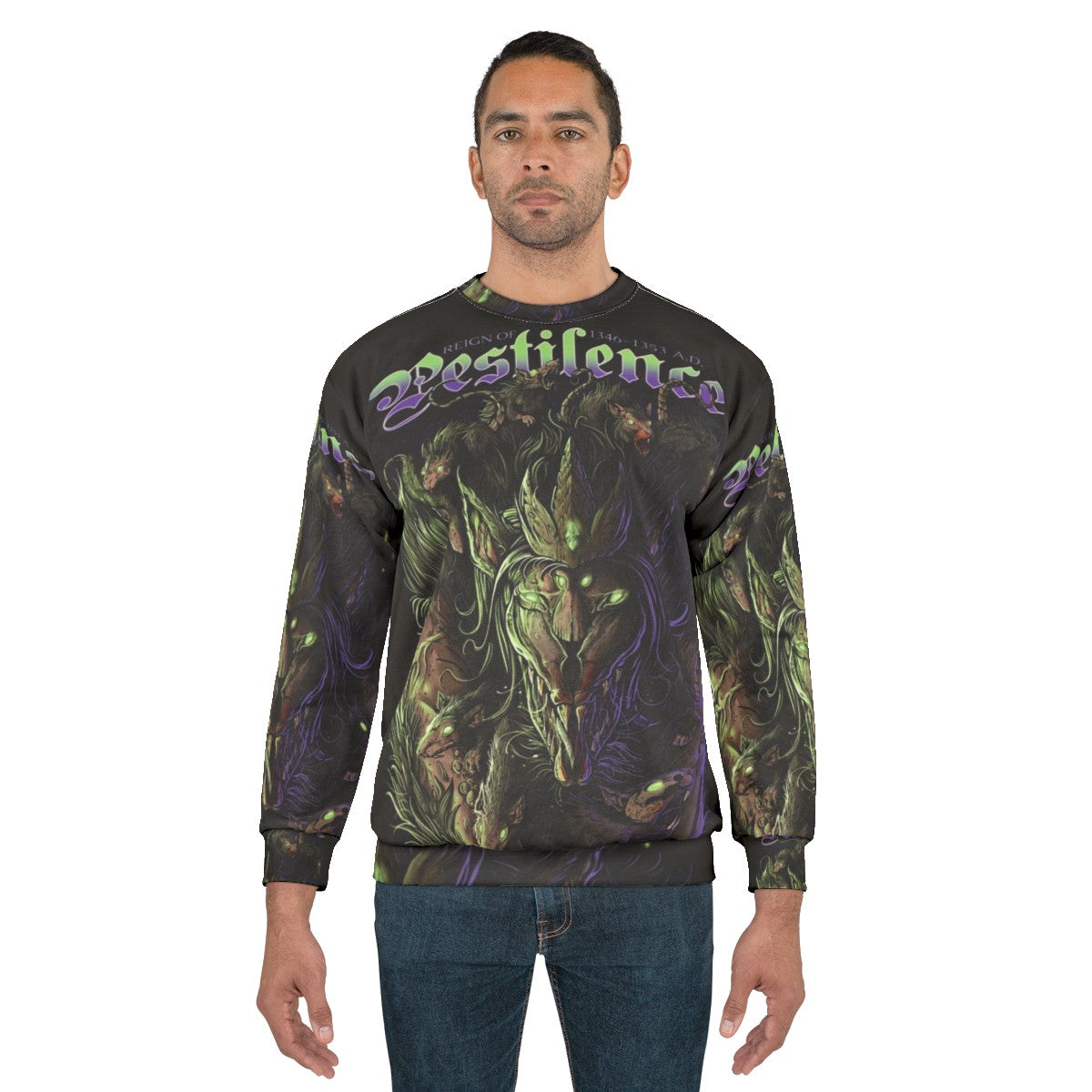 Pestilence King Sweatshirt - Warhammer Skaven Fantasy Dark Medieval Tabletop - men