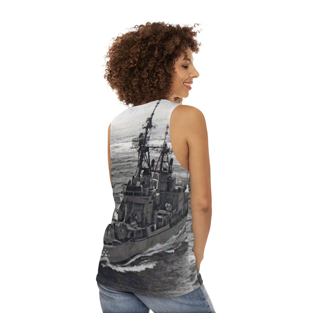 USS Carpenter DD-825 Navy Destroyer Unisex Tank Top - women back