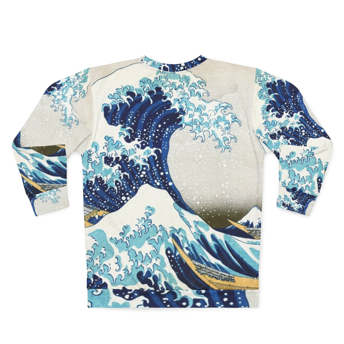 Vintage Ukiyo-e "The Great Wave of Kanagawa" Japanese Art Sweatshirt - Back