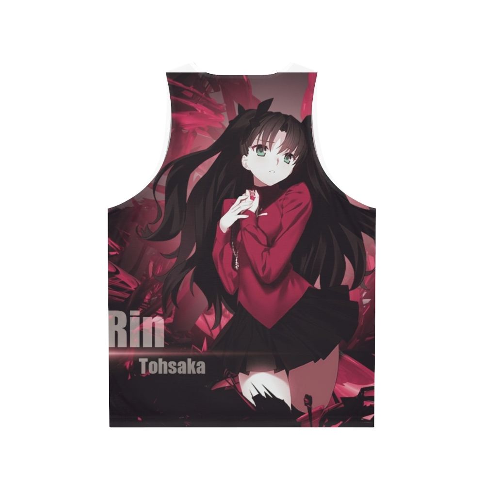 Rin Tohsaka Unisex Anime Tank Top - Back