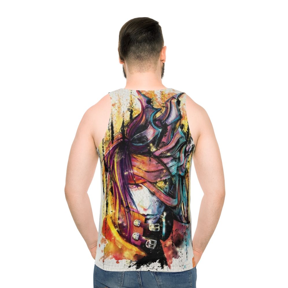 Final Fantasy inspired Valentine's Day unisex tank top - men back