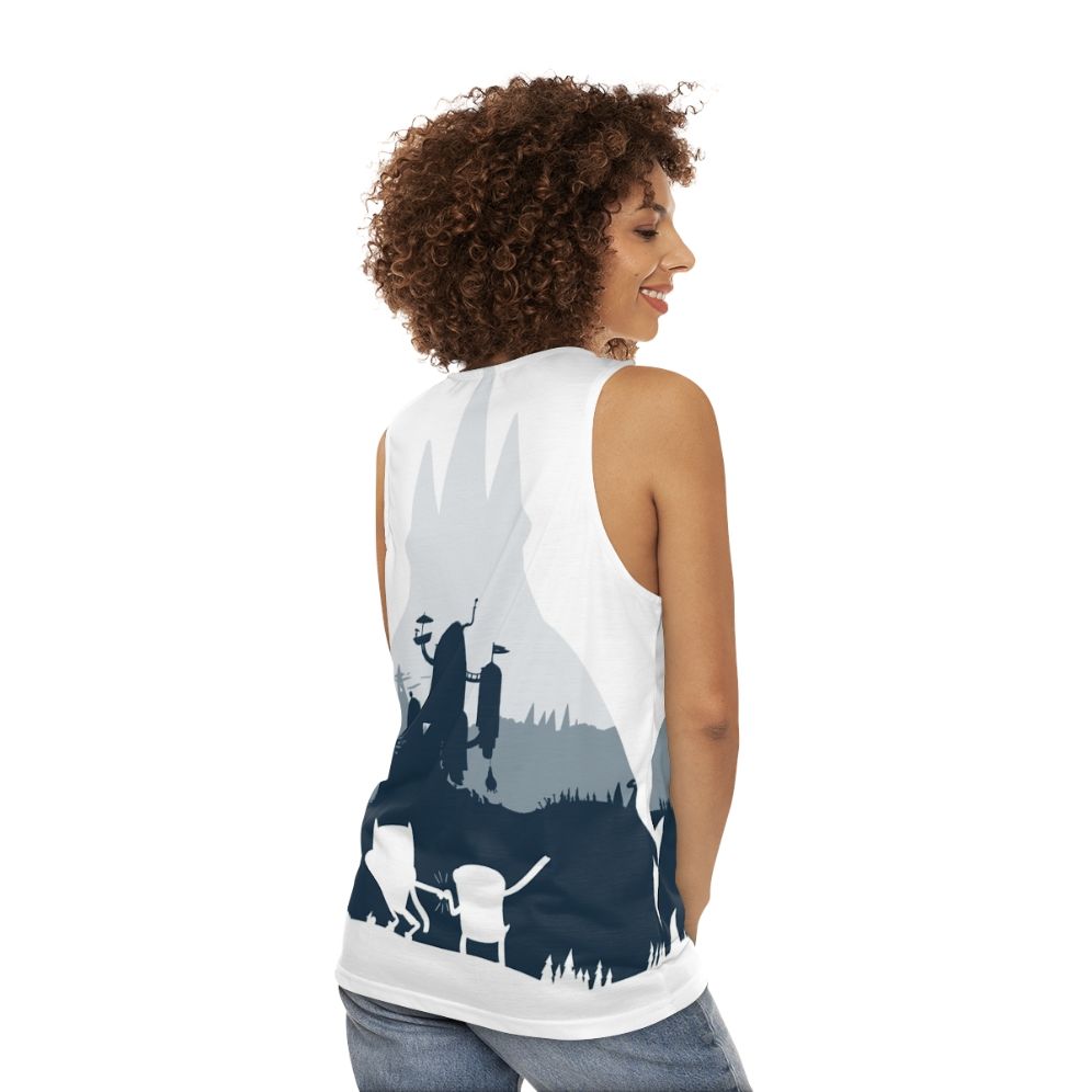 Adventure Time Ice King Silhouette Unisex Tank Top - women back