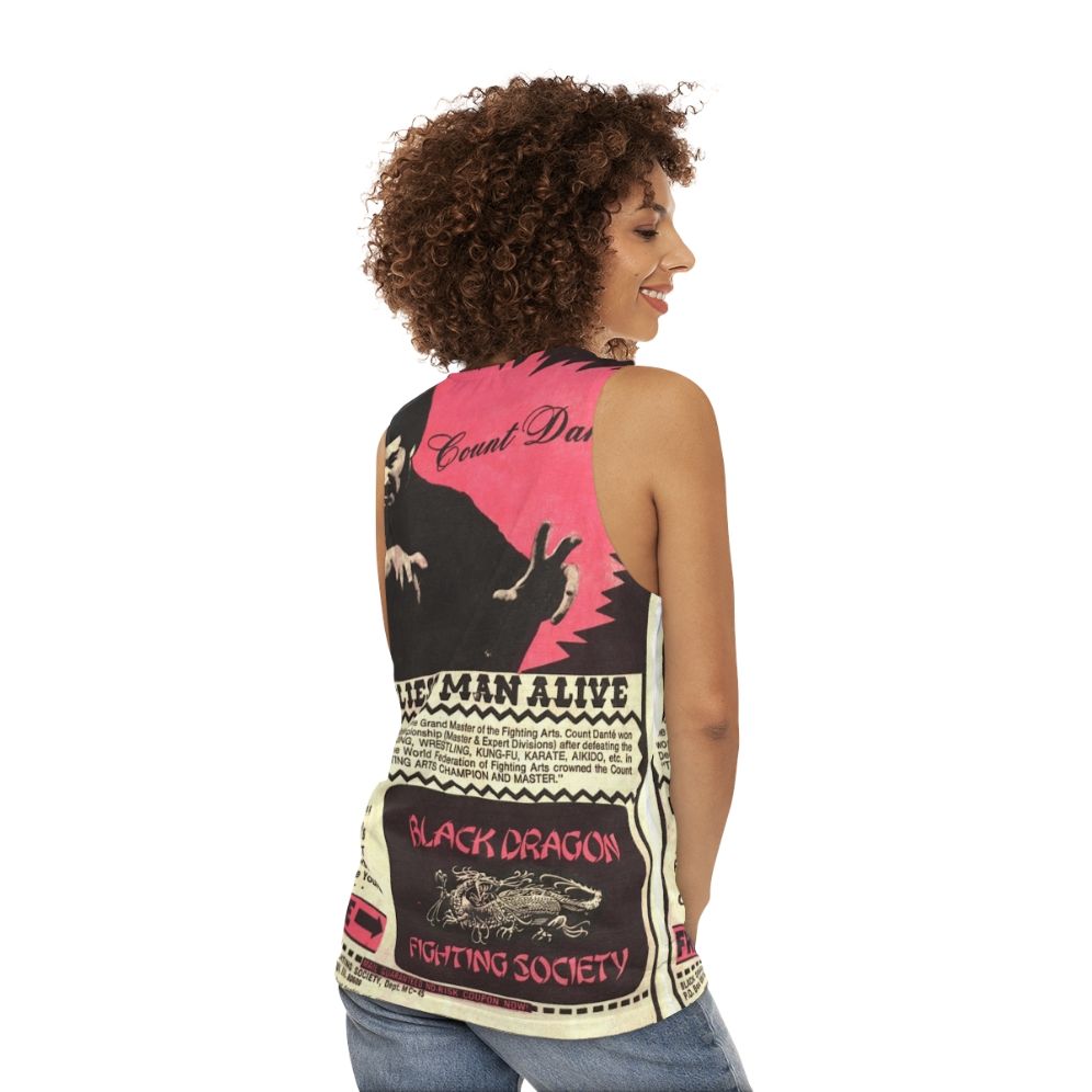 Retro 80s vintage martial arts comic-inspired tank top - women back