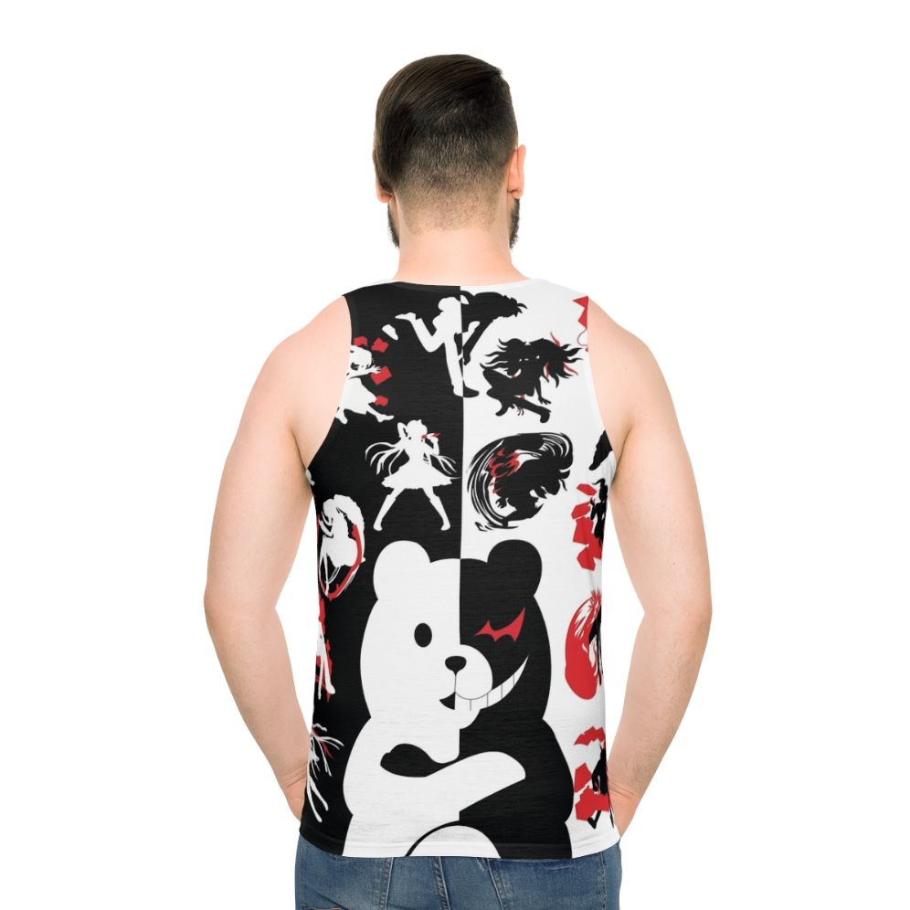 Monokuma Unisex Tank Top for Danganronpa Fans - men back