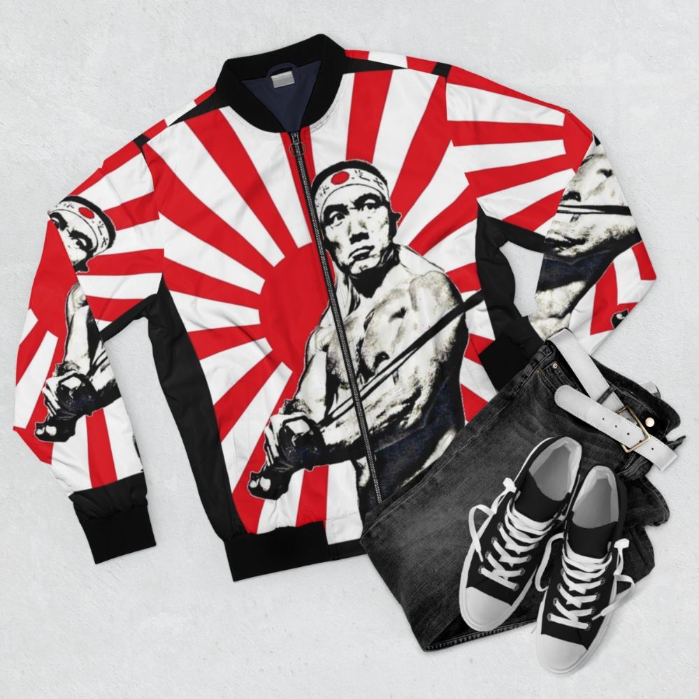 Yukio Mishima Tatenokai Bomber Jacket - Flat lay