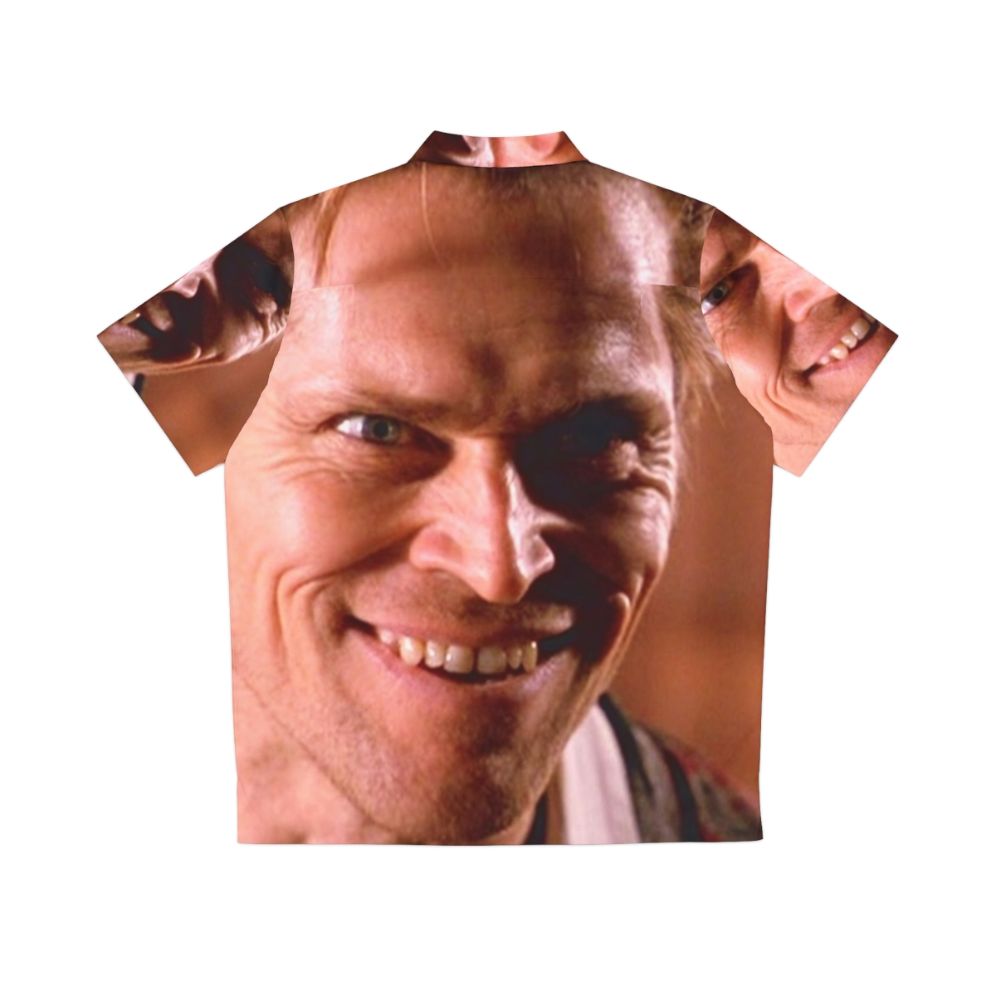 Tropical "Willem Is Happy" Hawaiian Shirt featuring actor Willem Dafoe - Back