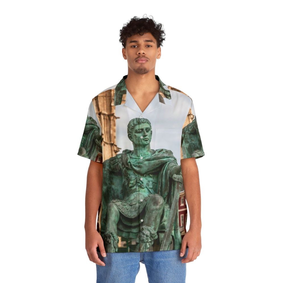 Constantine The Great Hawaiian Shirt - Ancient Roman Emperor Inspired Design - People Front