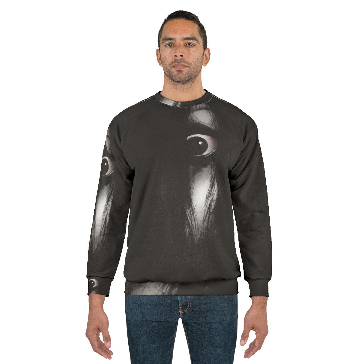 Spooky "The Grudge" inspired sweatshirt design - men