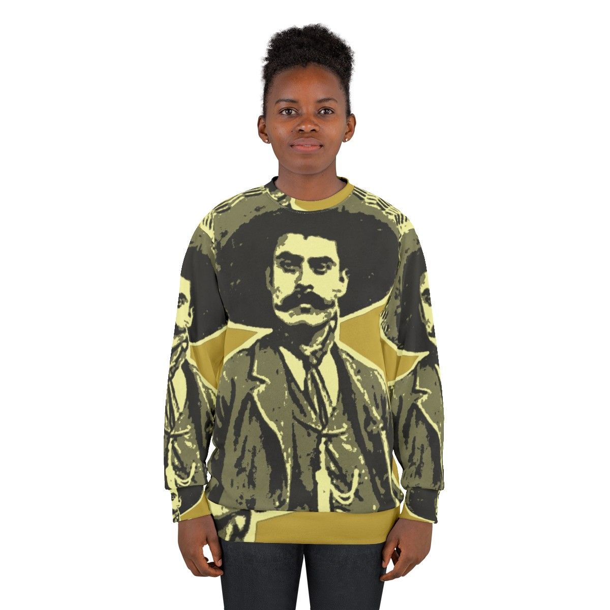 Emiliano Zapata Salazar Mexican Revolution Themed Sweatshirt - women