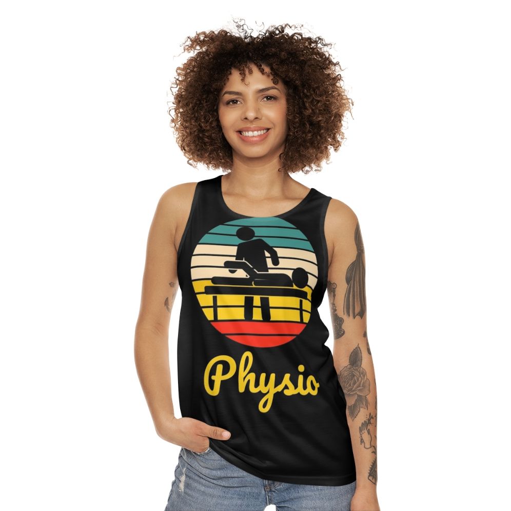 Retro Physio Physiotherapist Unisex Tank Top - women