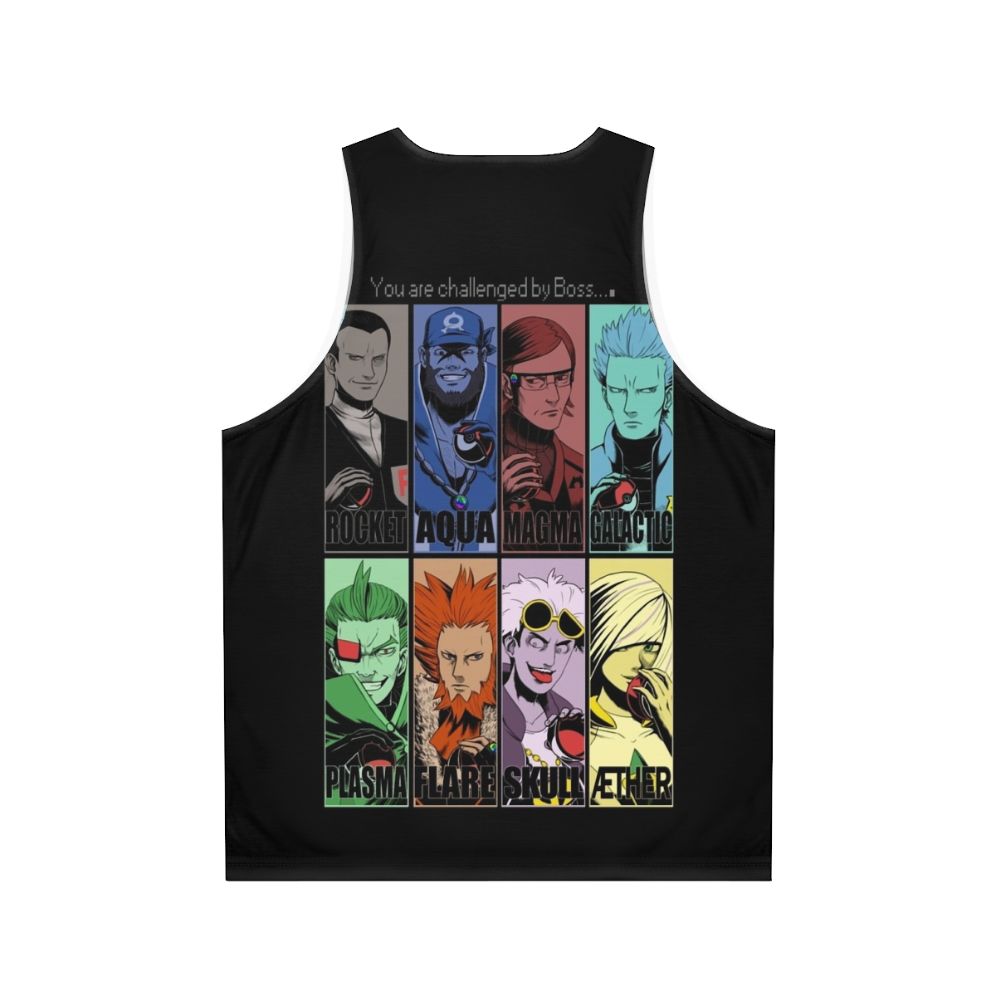 Unisex tank top with Pokemon-inspired team designs - Back