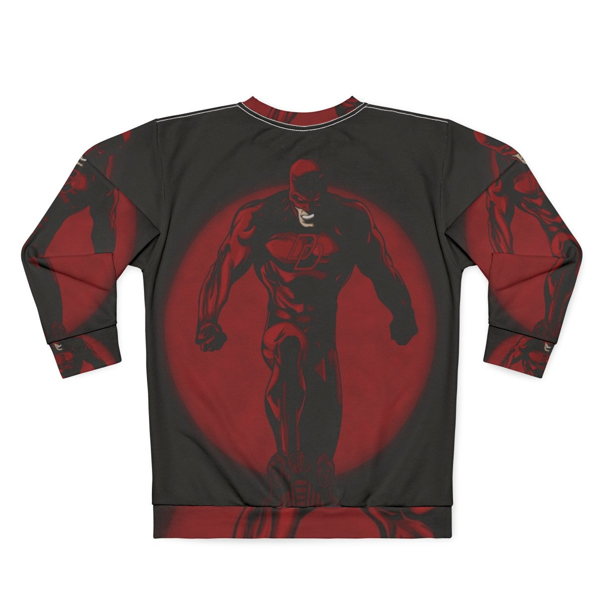 Devil Sweatshirt with Comic Superhero Design - Back