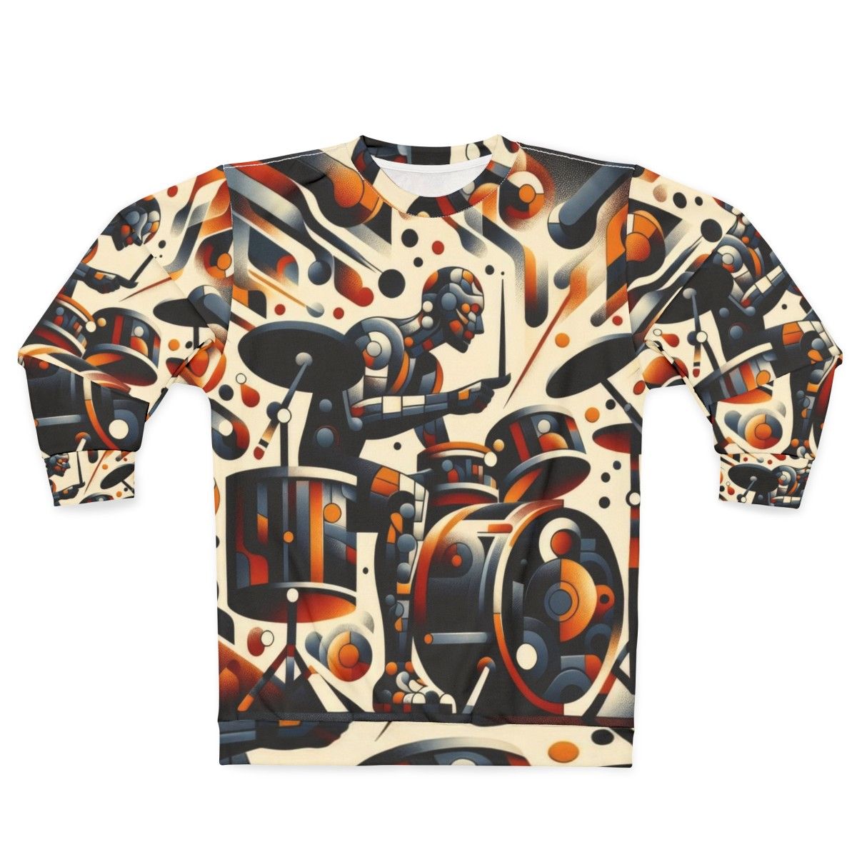 Abstract music drummer sweatshirt